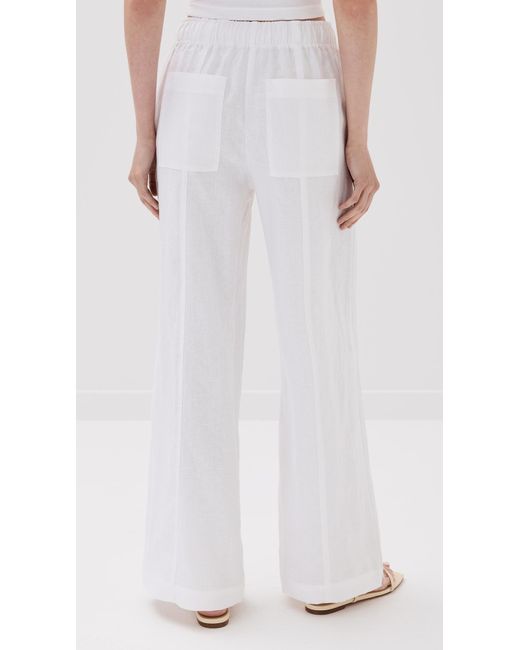 Reformation White Reforation Decan Inen Pant X