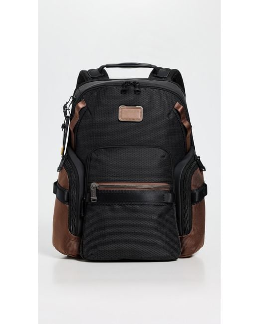 Tumi Black Navigation Backpack for men