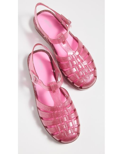 Melissa Pink Possession Shiny Fisherman Sandals