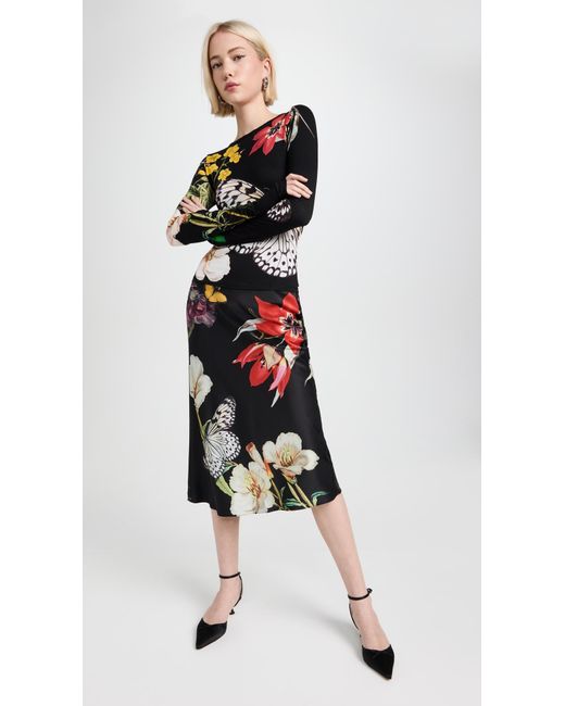 Alice + Olivia Red Alice + Olivia Delaina Long Leeve Top Eential Floral