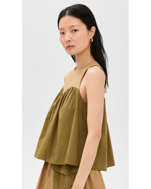 Ulla Johnson Green Kali Top