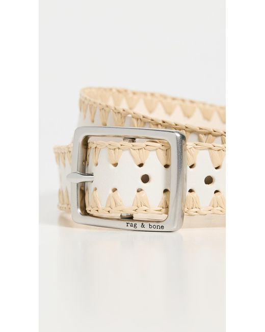 Rag & Bone Multicolor Raffia Boyfriend Belt