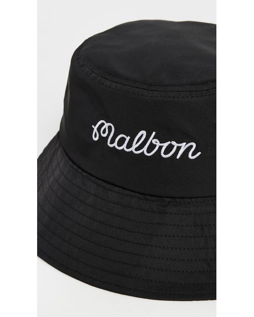 Malbon Golf Black Bucket Hat for men