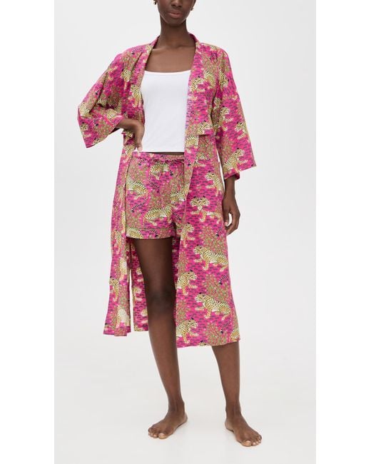 Printfresh Red Bagheera Long Robe