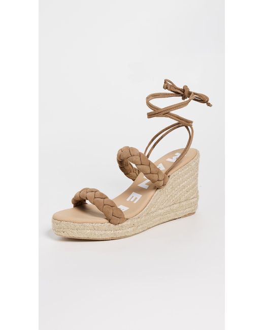 Manebí White Braided Wedge Espadrilles