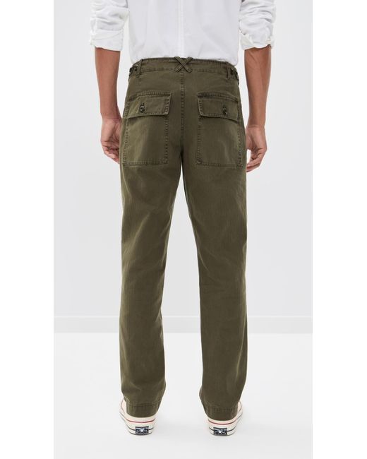 Alex Mill Green Herringbone Field Pant for men