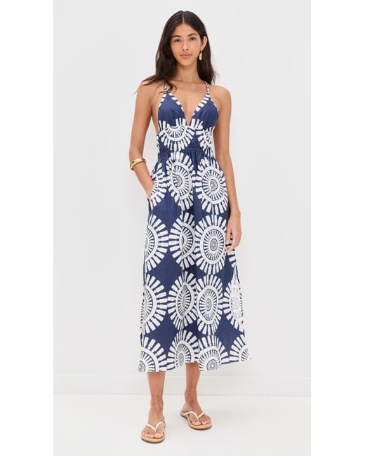 Lemlem Blue Gete Triangle Dress