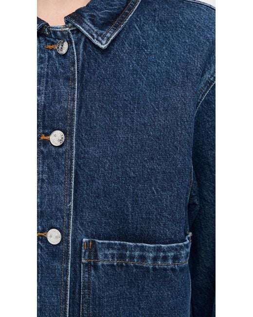 FRAME Blue The Patch Pocket Jacket