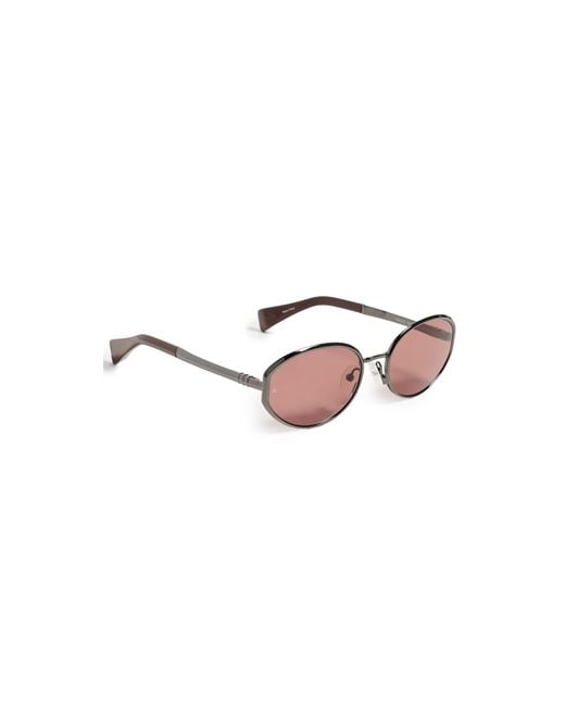 Rag & Bone Black Oval Metal Sunglasses