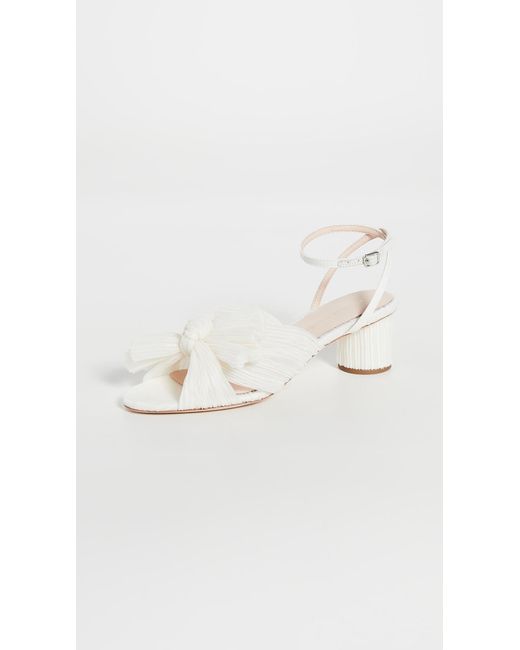 dahlia bow mule with ankle strap pearl