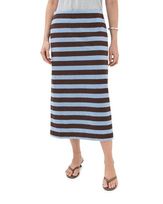Tibi Black Bonded Dry Loop Terry Skirt