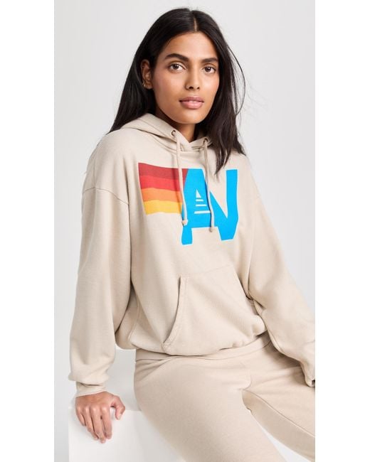 Aviator Nation Blue Relaxed Pullover Hoodie