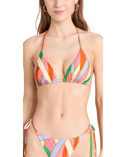 Cult Gaia Orange Cut Gaia Estea Bikini Top