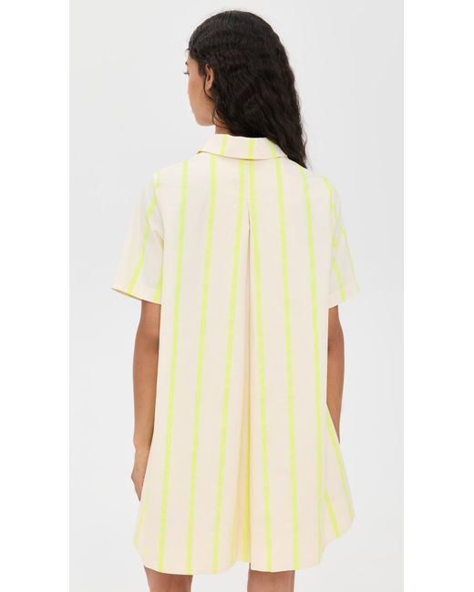 English Factory Natural Striped Kaftan Mini Dress