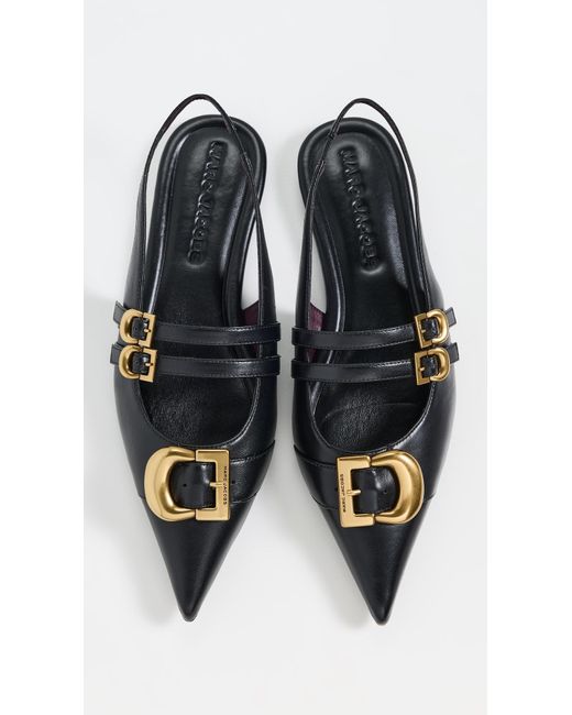 Marc Jacobs Black The Doll Shoe Slingback Flats