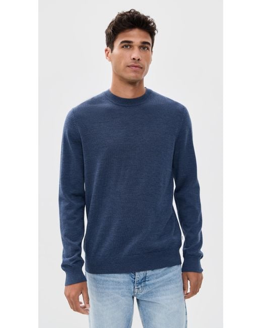 NN07 Blue Ted Soft Wool Sweater for men