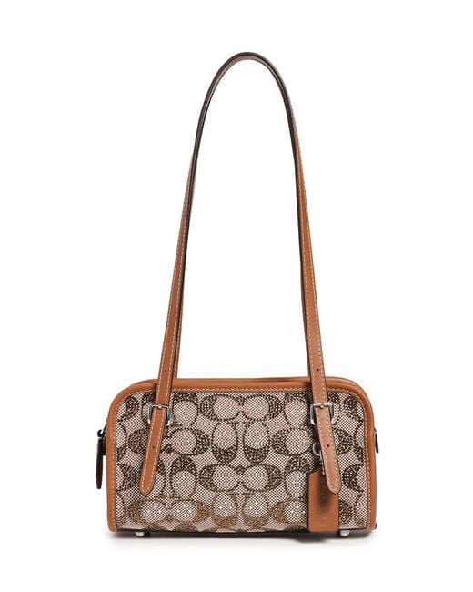 COACH Brown The Originals Crystal Signature Bag