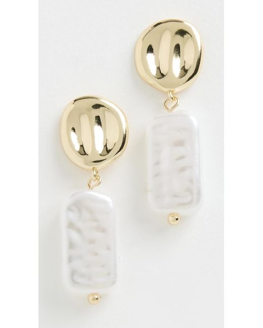 By Adina Eden Multicolor Baroque Pearl Drop Fancy Stud Earrings