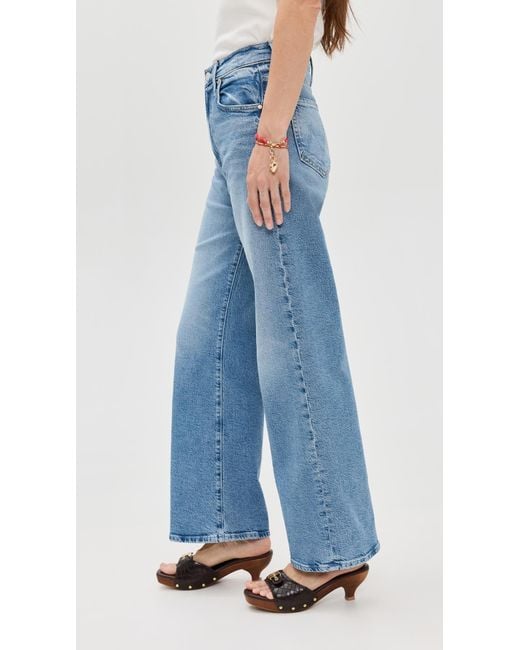 Mother Blue Petite Lil Lasso Sneak Jeans