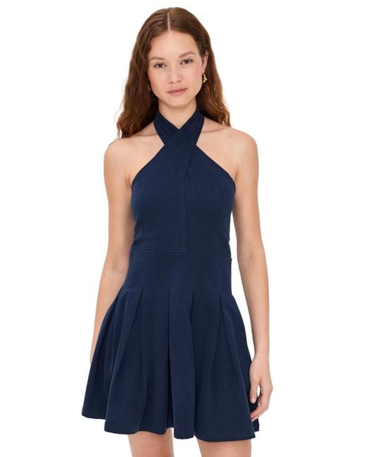 DL1961 Women's Blue Halter Mini Dress