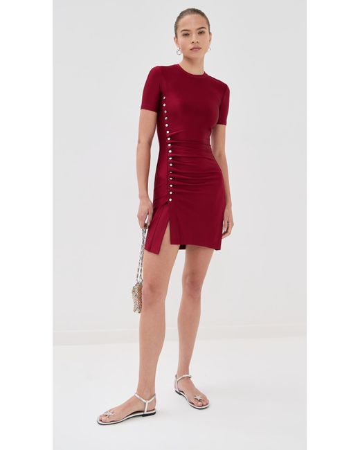 rabanne draped short sleeve dress Draped Short Sleeve Dress