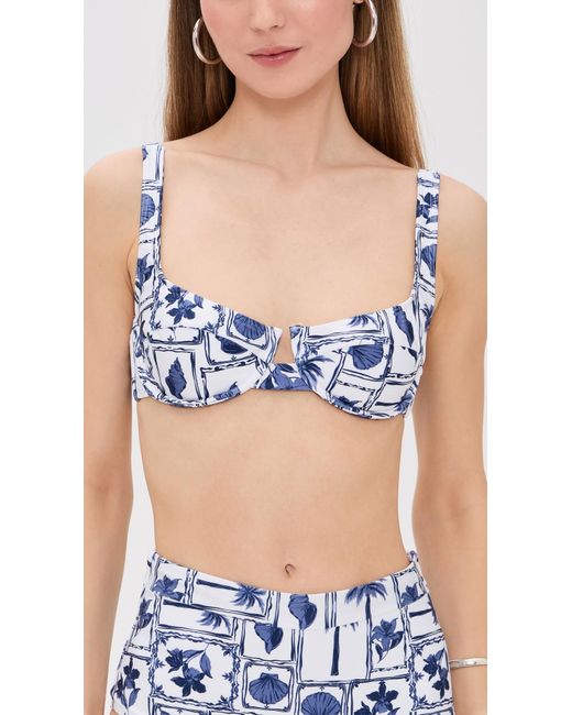 MINKPINK Blue Sylvie Bra Bikini Top