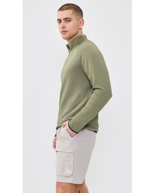 Rhone Green Founder's Quarter Zip Pullover for men