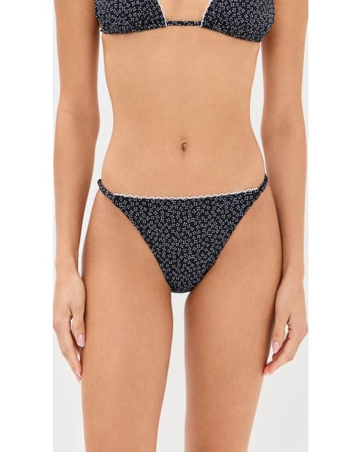 Staud Blue Sisley String Bikini Bottoms