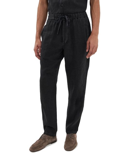 Citizens of Humanity Black Drawstring Linen Deck Pants for men