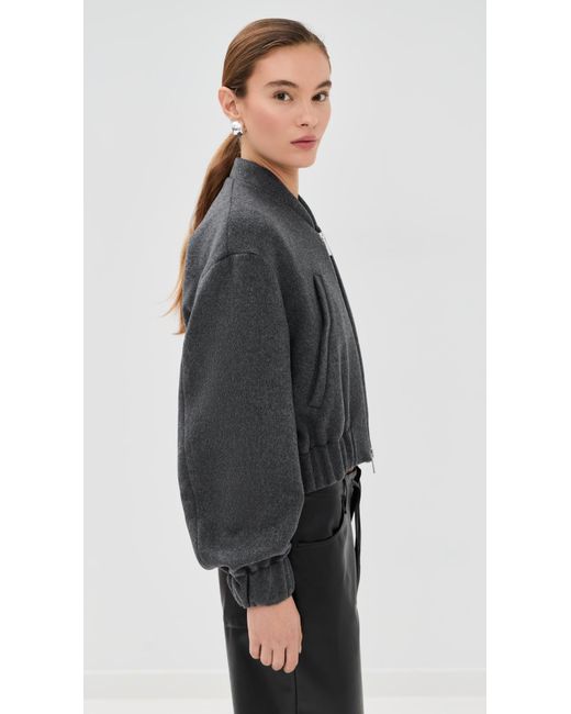 Another Tomorrow Black Bomber Jacket