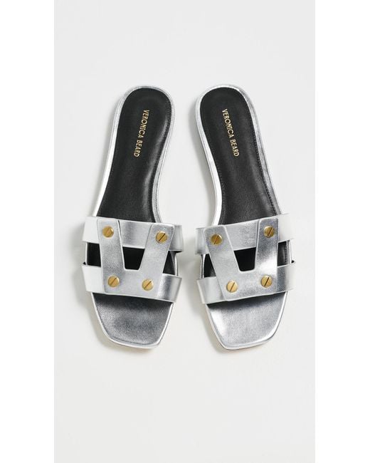 Veronica Beard Black Via Slides