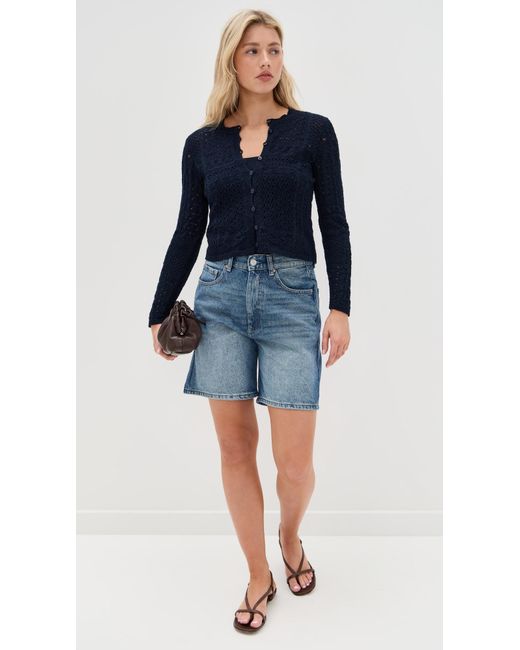 Ba&sh Blue X Suzie Kondi Gilet Sidali Cardigan