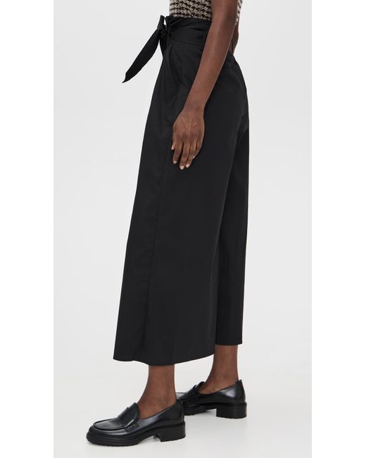 L'Agence Black Lowen Paperbag Crop Pants