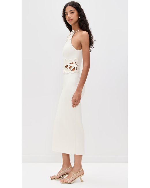 Cult Gaia White Jena Knit Dress