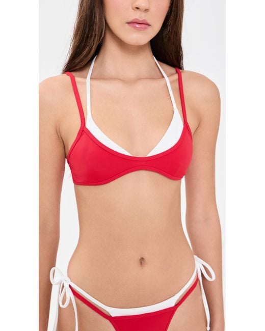 Lioness Red Rhode Bikini Top