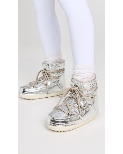 Inuikii White Bomber Star Ankle Boots