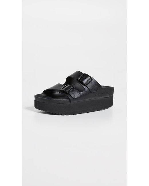 Birkenstock Black Arizona Platform Exquisite Sandals