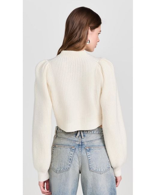 LoveShackFancy Blue Avignon Crop Cardigan