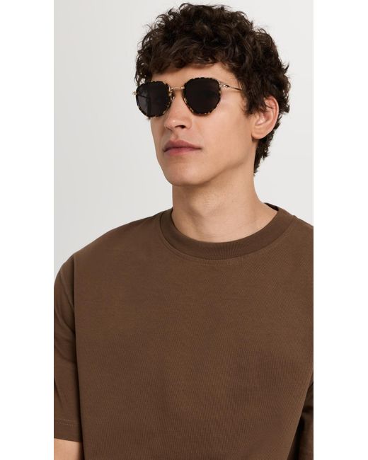 Illesteva Black Hunter Ace Flame Sunglasses