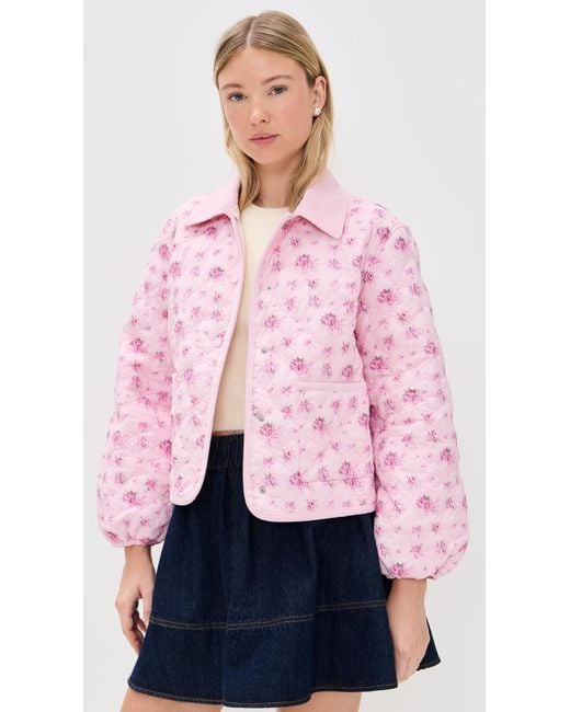 LoveShackFancy Pink Quinlette Jacket