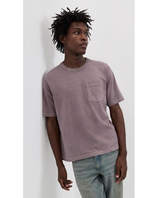 Corridor NYC Purple Garment Dyed Tee for men