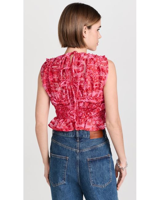 CECILIE BAHNSEN Red Uphi Top