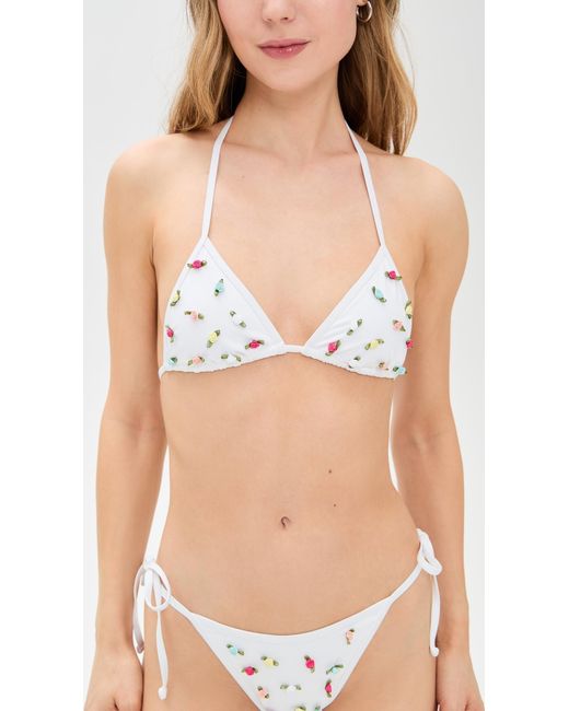 LSPACE Black Aspen Triangle Bikini Top