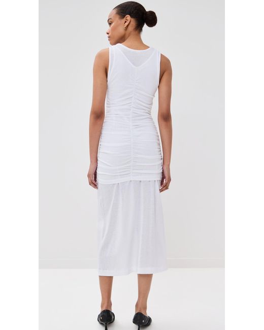 BITE STUDIOS White Romana Layered Sheer Tank Dress