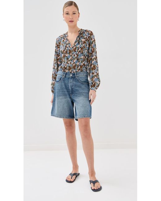 Veronica Beard Blue Linds Blouse