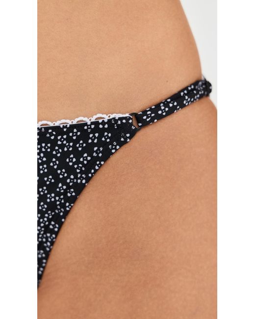 Staud Blue Sisley String Bikini Bottoms