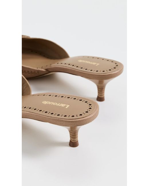 Larroude White Verona Mules