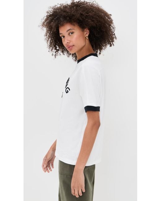 Anine Bing White Jaylin Tee Paris