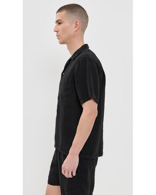 Bather Black Linen Shirt for men