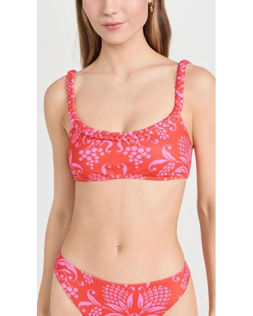 RHODE Pink Bibi Bikini Top